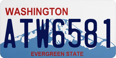 WA license plate ATW6581