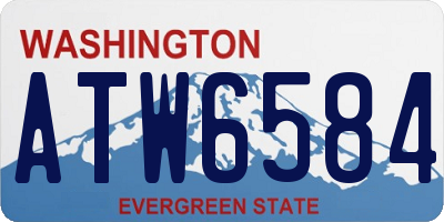 WA license plate ATW6584