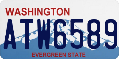 WA license plate ATW6589