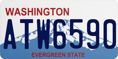 WA license plate ATW6590