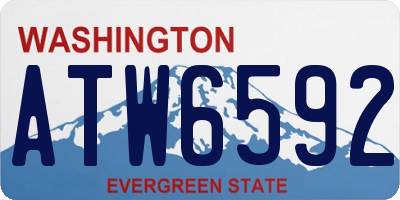 WA license plate ATW6592
