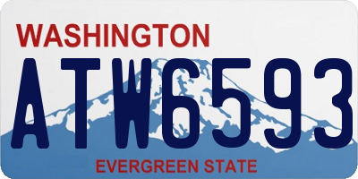 WA license plate ATW6593