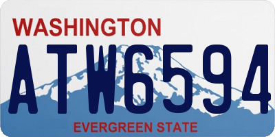WA license plate ATW6594