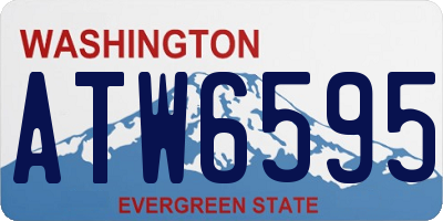 WA license plate ATW6595