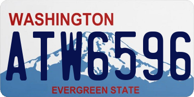 WA license plate ATW6596