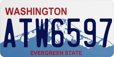 WA license plate ATW6597