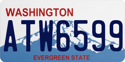 WA license plate ATW6599