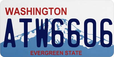 WA license plate ATW6606