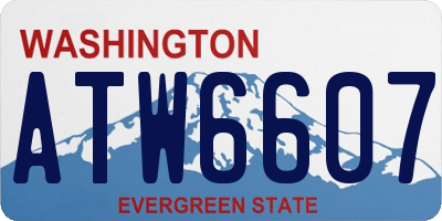 WA license plate ATW6607