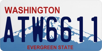 WA license plate ATW6611