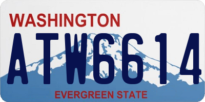WA license plate ATW6614