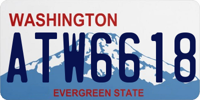 WA license plate ATW6618