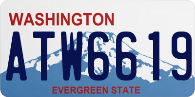 WA license plate ATW6619