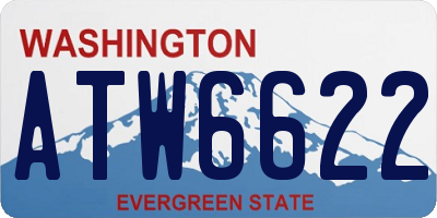WA license plate ATW6622