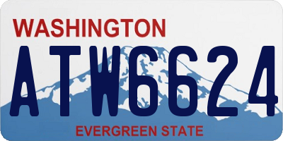 WA license plate ATW6624