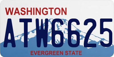WA license plate ATW6625