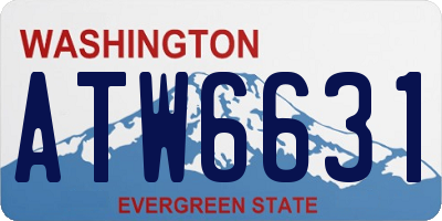 WA license plate ATW6631