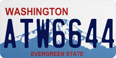 WA license plate ATW6644