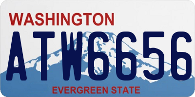 WA license plate ATW6656