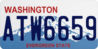 WA license plate ATW6659