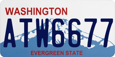 WA license plate ATW6677