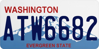 WA license plate ATW6682