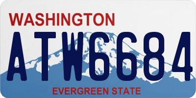 WA license plate ATW6684