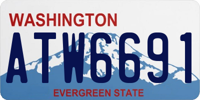 WA license plate ATW6691