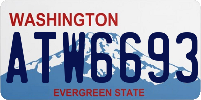 WA license plate ATW6693