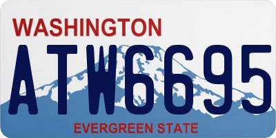 WA license plate ATW6695