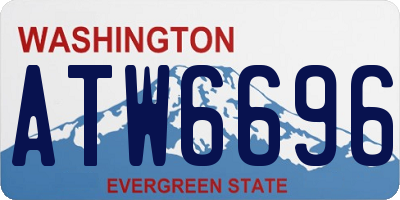 WA license plate ATW6696