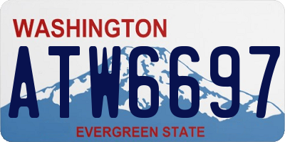 WA license plate ATW6697