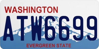 WA license plate ATW6699