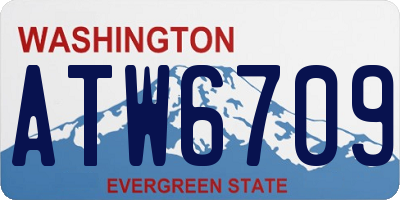 WA license plate ATW6709