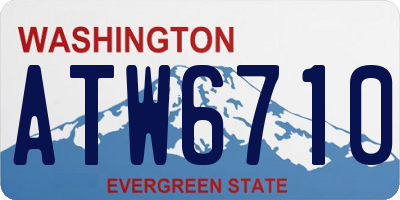 WA license plate ATW6710