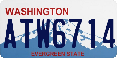 WA license plate ATW6714