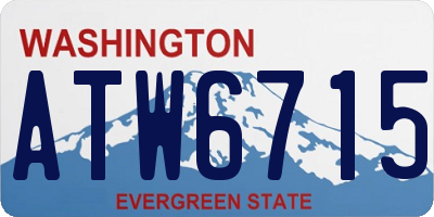 WA license plate ATW6715