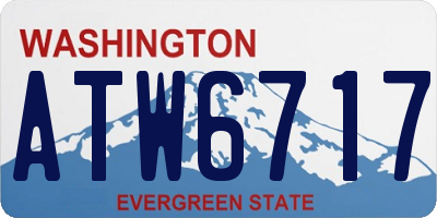 WA license plate ATW6717