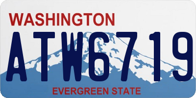 WA license plate ATW6719
