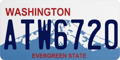 WA license plate ATW6720