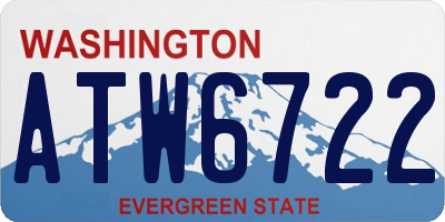WA license plate ATW6722