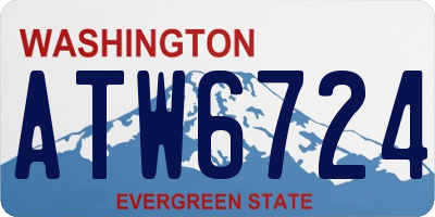 WA license plate ATW6724