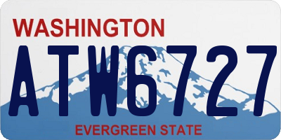 WA license plate ATW6727
