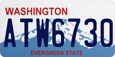 WA license plate ATW6730