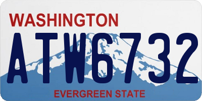 WA license plate ATW6732