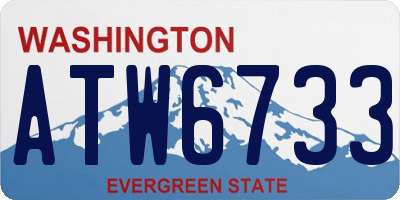 WA license plate ATW6733
