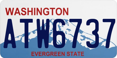 WA license plate ATW6737