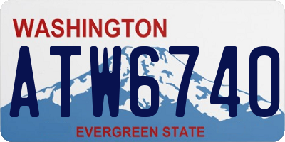 WA license plate ATW6740