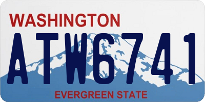 WA license plate ATW6741