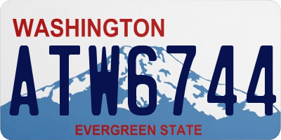 WA license plate ATW6744